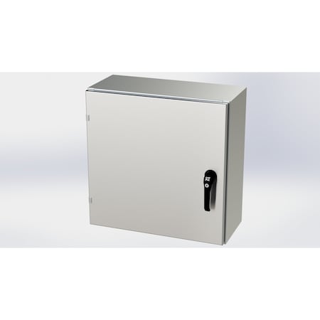 Saginaw Control & Engineering 3 Point Latch with Padlock Handle Electrical Enclosures, 24 in H, 10 in D, 24 in W SCE-24EL2410SSLPPL